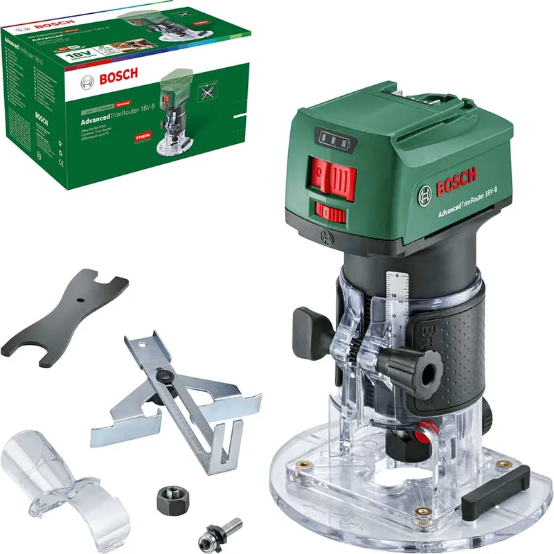 Bosch - diy AdvancedTrimRouter 18V-8 18v Router / Trimmer 6mm & 8mm collet
