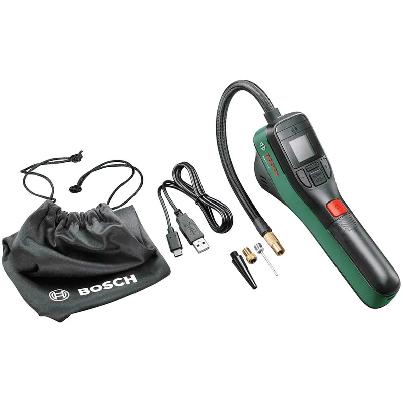 Bosch Home and Garden Bosch Easypump 3.6v Cordless Air Pump with Light 1 x 3ah Integrated Li-ion Battery Charger Bag