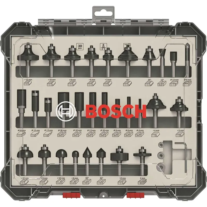 Bosch Home and Garden Bosch Pro 30 Piece 1/4" Router Bit Set