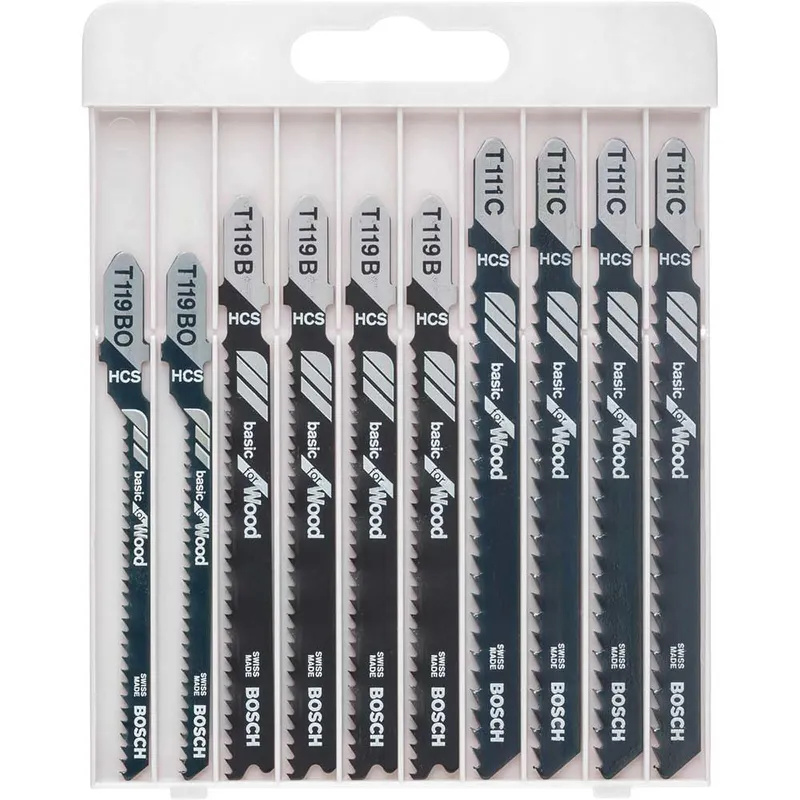 Bosch Professional Bosch 10 Piece Wood Cutting Jigsaw Blade Set