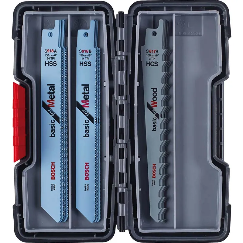 Blade Sabre Saw Set 15Pieces .Basic Wood/Metall Bosch