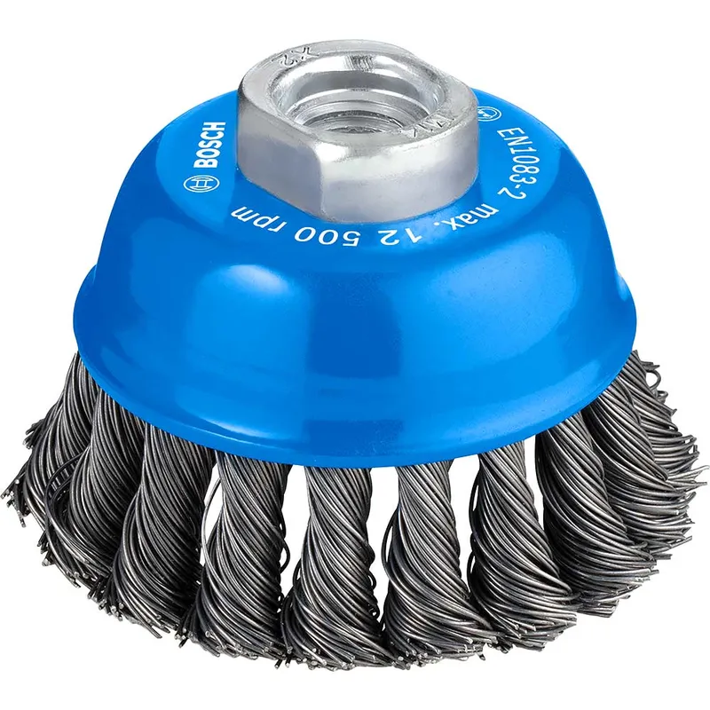 Bosch Professional Bosch Pro 0.5mm Knotted Steel Wire Cup Brush 75mm M14 Thread