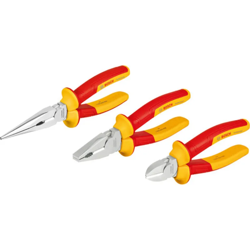 Bosch Professional 3 Piece Vde Insulated Plier Set