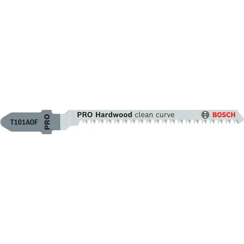 Bosch Hardwood Clean Curve T101aof Jigsaw Blade 83mm Pack Of 3 in Silver Silver