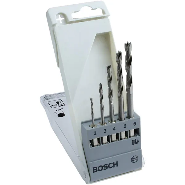 Bosch 7 Piece Brad Point Drill Bit Set 2-8mm