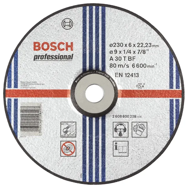 Bosch Professional Bosch Pro A30T BF Depressed Centre Metal Grinding Disc 230mm