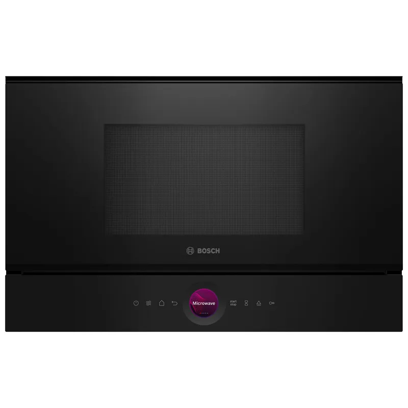 Bosch BFL7221B1B Series 8 Built In Microwave Oven in Black 900W 21L