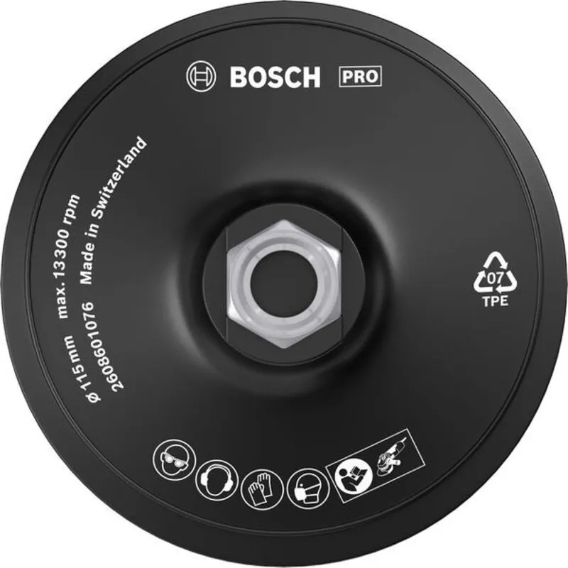 Bosch cutting/grinding Pro Backing Pad 115mm M14 Hook-and-Loop 2608601076