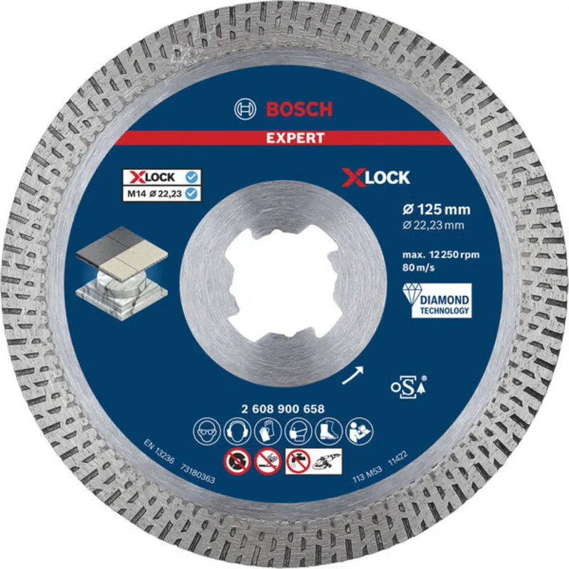 Bosch 2608900658 Expert HardCeramic X-Lock Diamond Disc 125mm 1piece