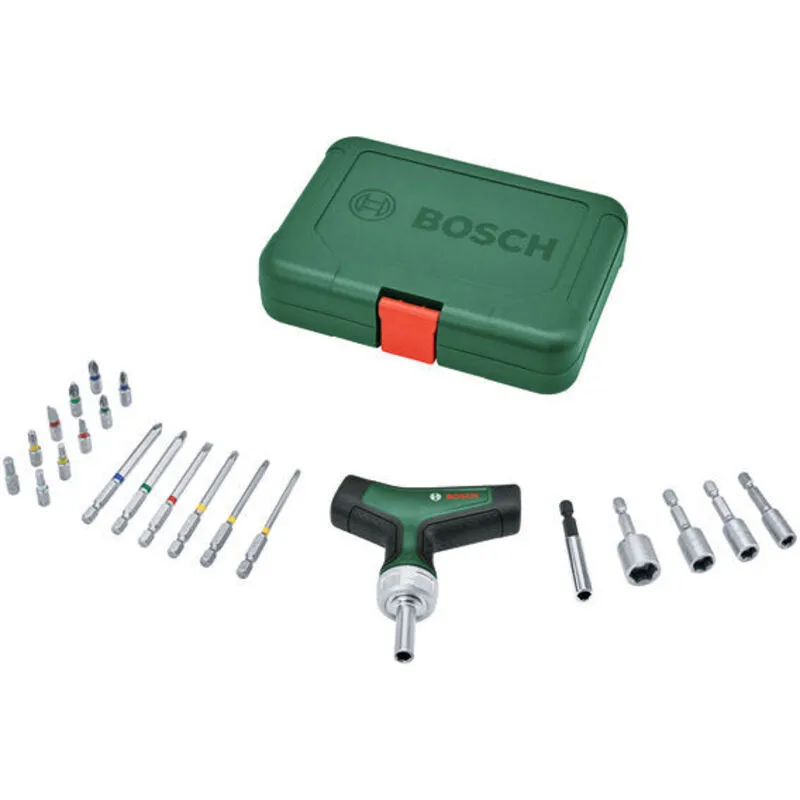 Bosch Hand Tools Bit Ratchet Screwdriver T-handle Set 1600A02Z9T