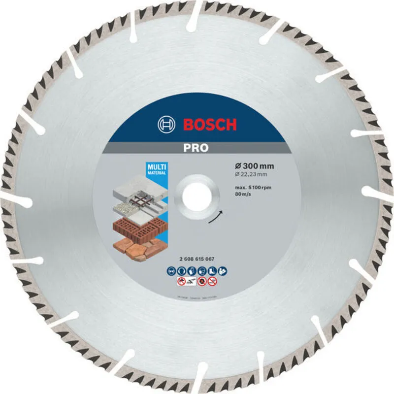 Bosch Pro Multi Material Diamond Disc 300 x 22.23mm 2608615067