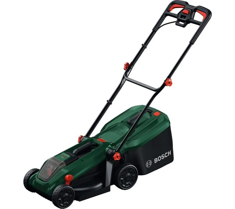 Bosch Rotak 18V-32 Cordless Rotary Lawn Mower - Green & Black, Black,Green