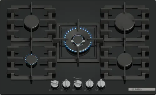 Bosch Series 6 PPQ7A6I40 75cm Wide Black Gas Hob