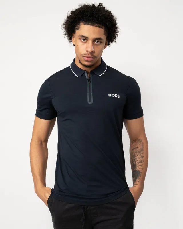 Boss Mens Dark Blue Philix Polo Shirt - Male - Navy - Medium