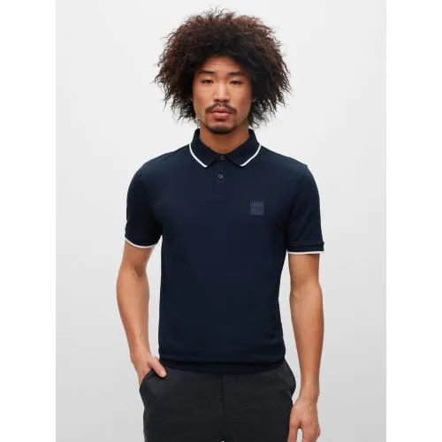 Boss Mens Dark Blue Passertip Polo Shirt - ["Blue","Navy"]