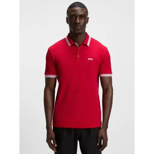 Boss Mens Medium Red Paddy Polo Shirt - Red