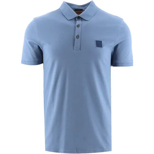 Boss Mens Open Blue Passenger Polo Shirt - Blue