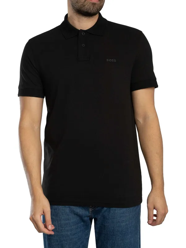 Boss Prime Polo Shirt - Black - Male - Size: S