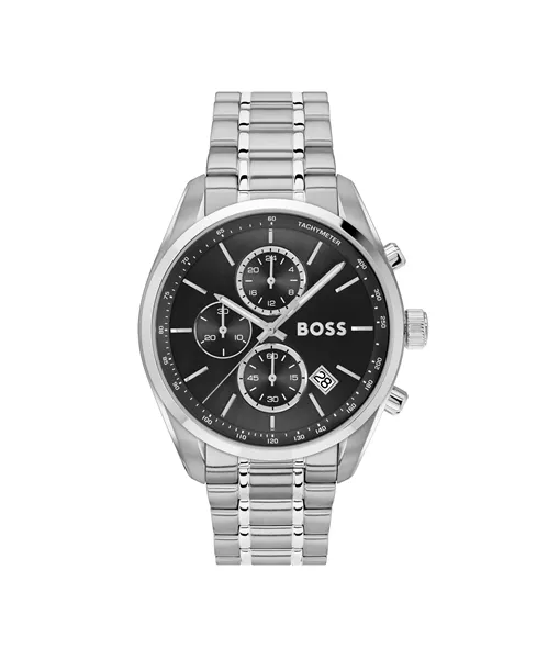 Boss Silver Black Grand Prix 44 Watch