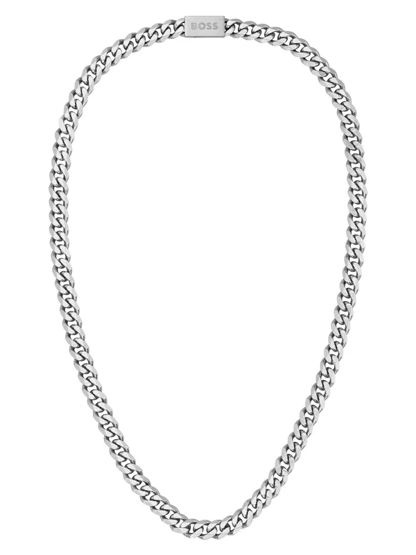 Boss Steel Curb Chain Link Necklace