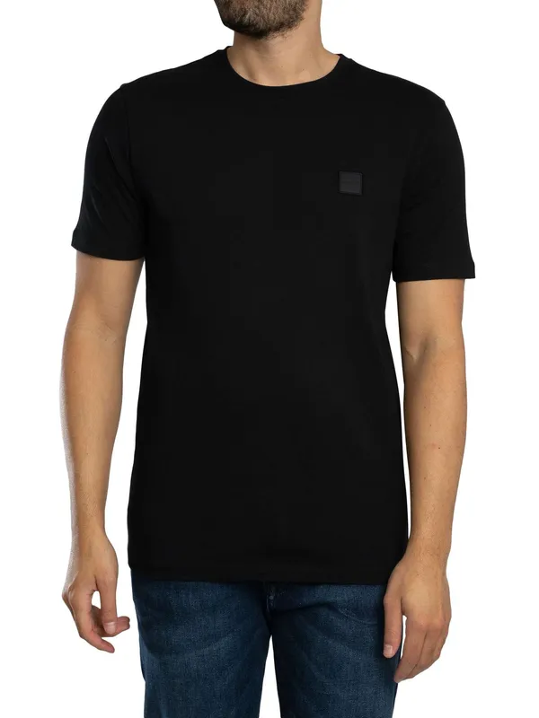 Boss Tales Logo T-Shirt - Black - Male - Size: S