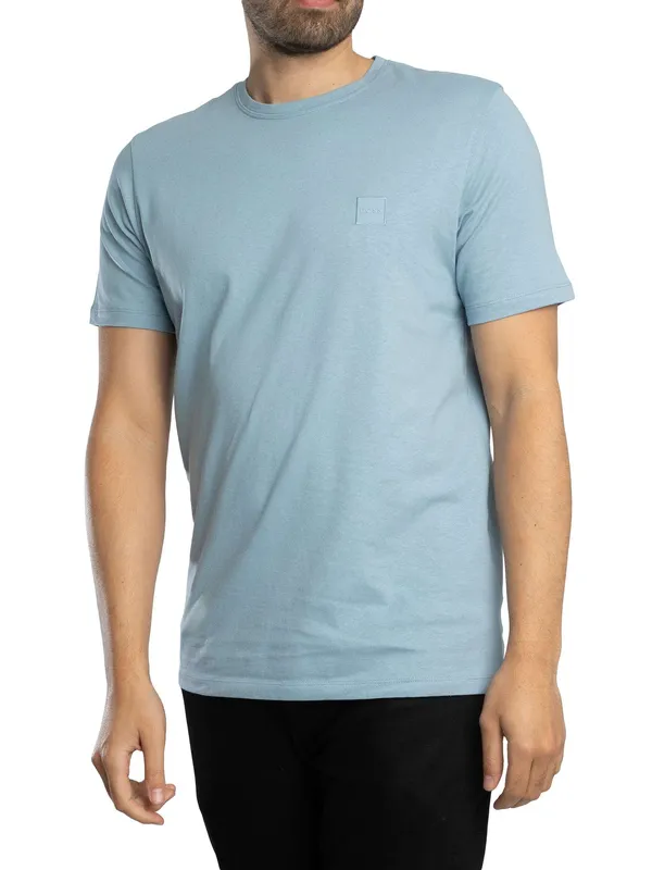 Boss Tales Logo T-Shirt - Light/Pastel Blue