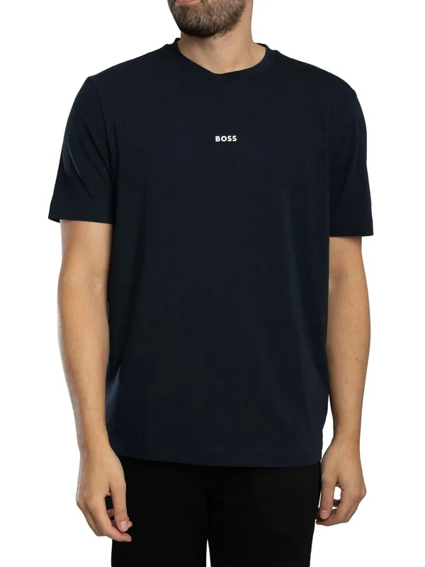 Boss Tchup Logo T-Shirt - Dark Blue - Male - Size: M