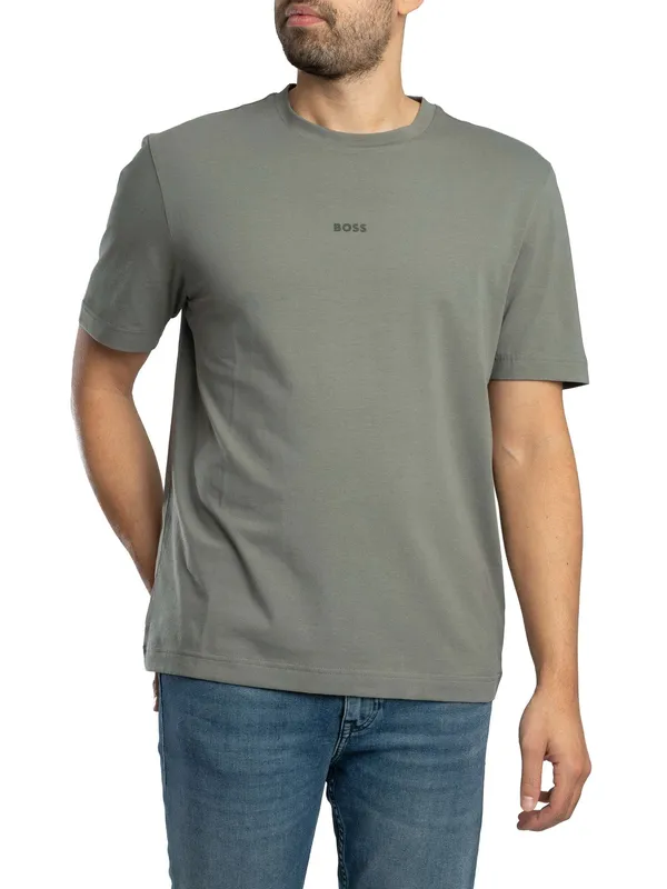 Boss Tchup Logo T-Shirt - Open Grey - Male - Size: Xxl