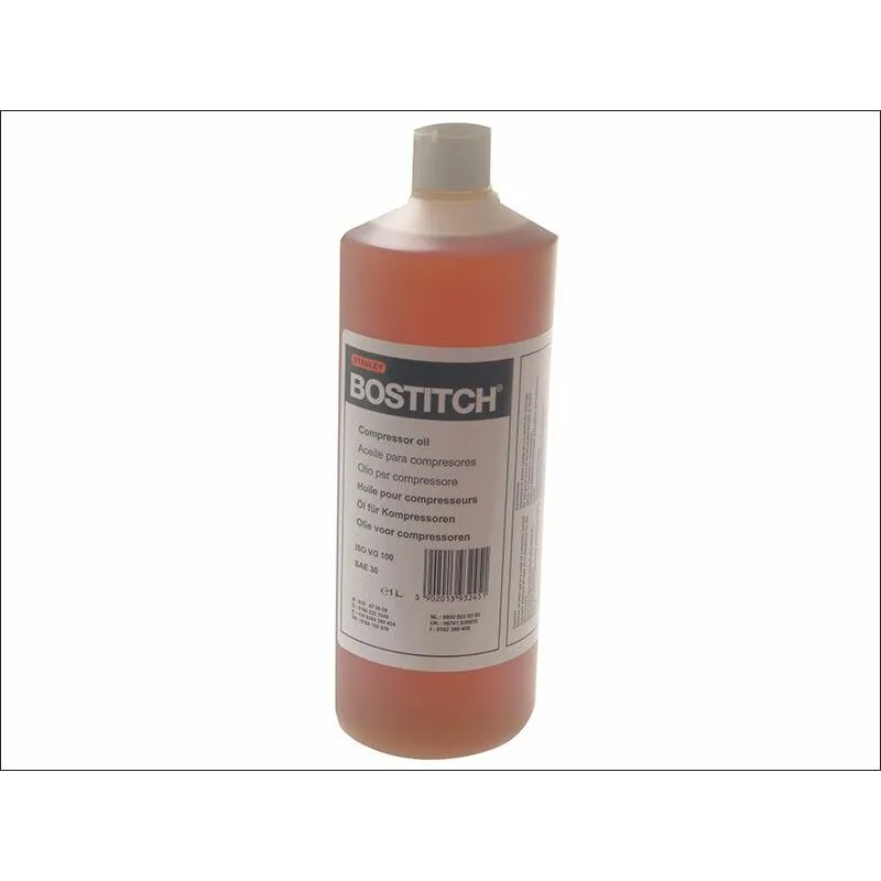 Bostitch ISOVG100 sae 30 1 Litre Compressor Oil BOSISOVG100