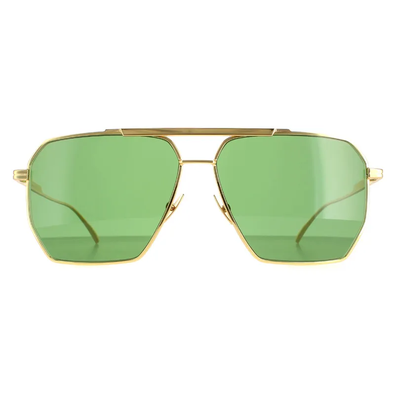 Bottega Veneta Women's Square Gold Green BV1012S Gold female