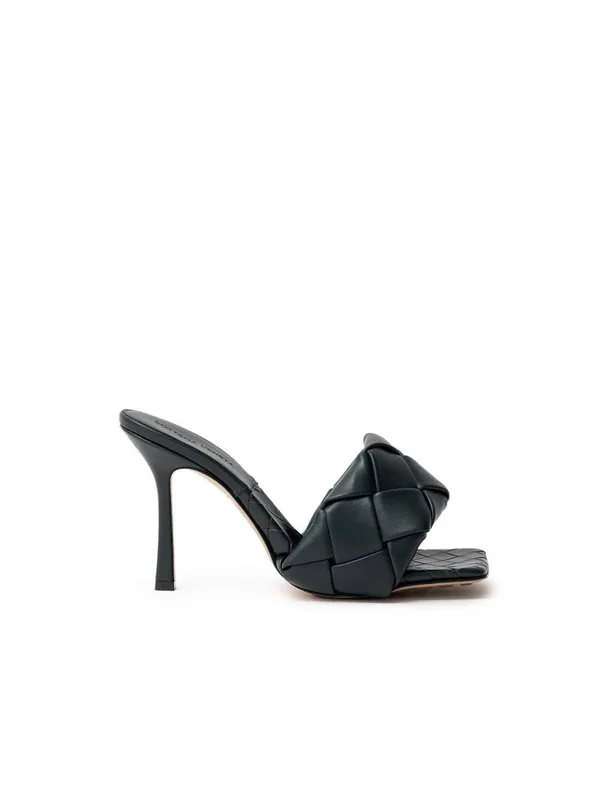 Bottega Veneta Women's Green Leather Sandal Size: 4.5 Green 4.5 female