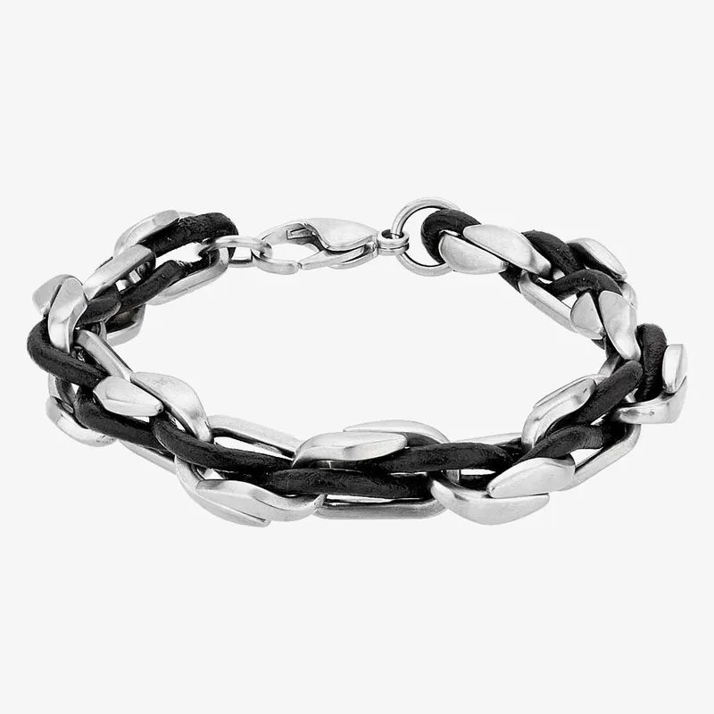 Bourne and Wilde Mens Woven Bracelet Cbc-008SBK
