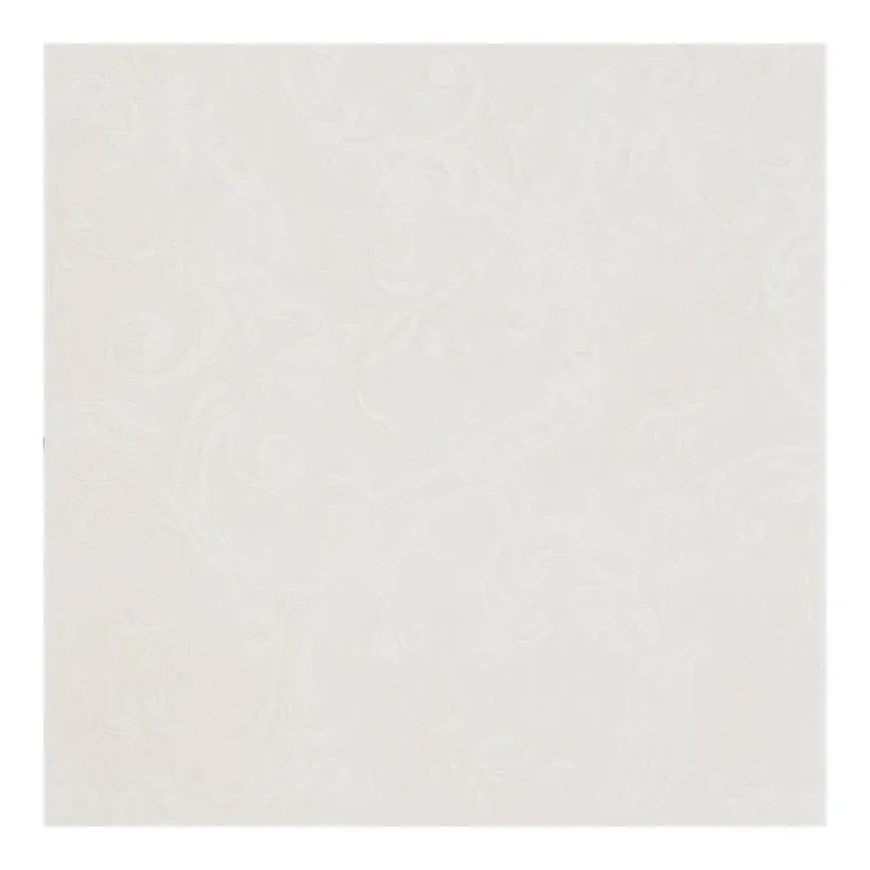 Boutique Florentine Pearl Wallpaper in White Size: 10000mm x 520mm - White