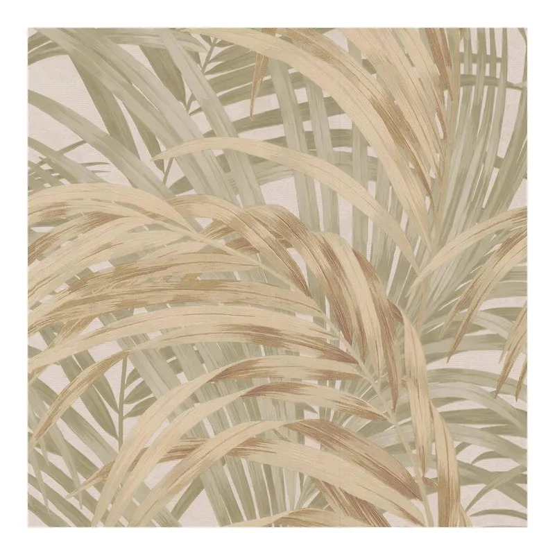 Boutique Congo Sage & Gold Wallpaper Size: 10000mm x 520mm - Gold