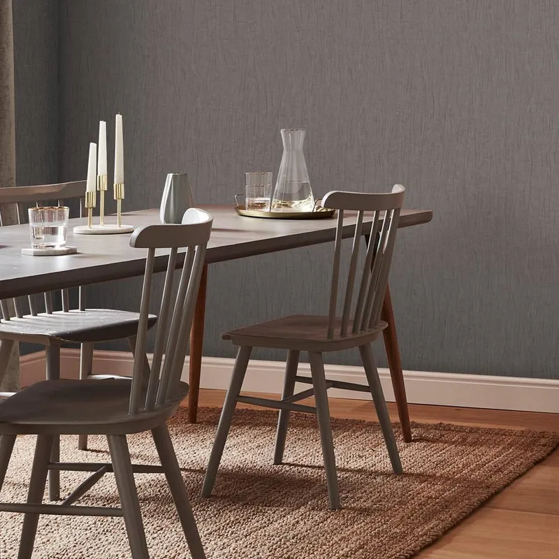 Boutique Marquise Plain Emerald Wallpaper in Grey Size: 10000mm x 520mm Grey 10000mm x 520mm