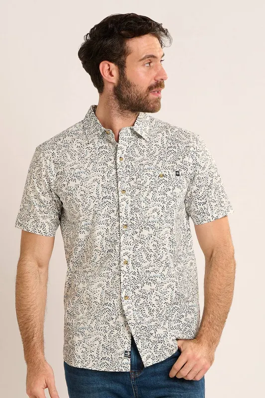 Brakeburn Mappleton Mens Leaves Shirt - - Size: XL