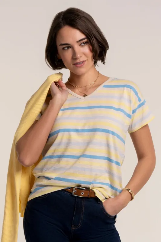 Brakeburn Seas Womens Stripe T-Shirt - - Size: 18