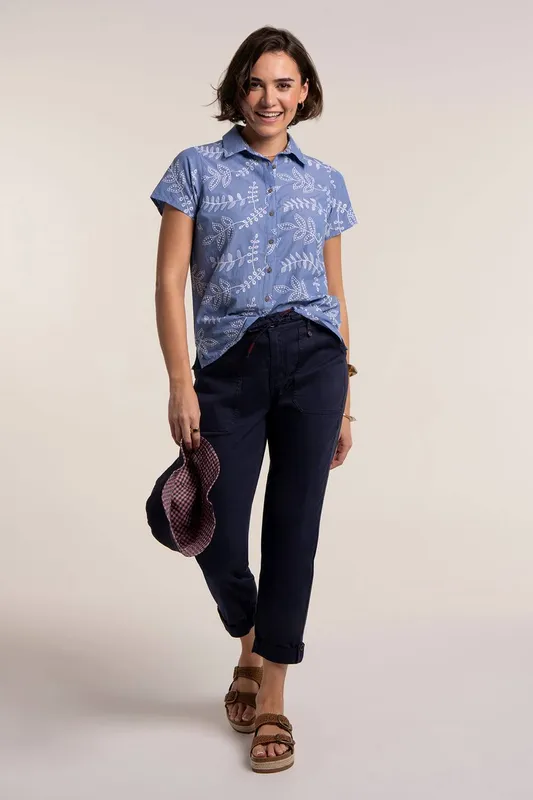 Brakeburn Women's Kesha Blouse in Blue Size: 12 Blue 12