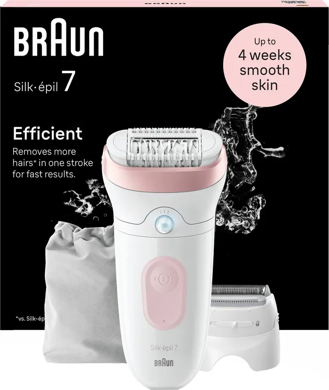 Braun Silk-épil 7 Epilator - Pink / White, Pink