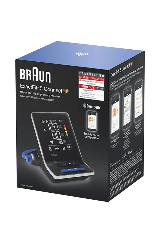 Braun Unisex ExactFit 5 Blood Pressure Monitor in Black Black One Size female