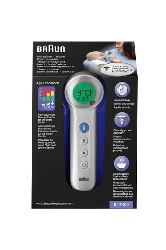 Braun Unisex No Touch Thermometer Age Percision in White White female