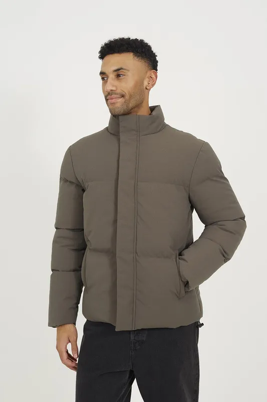 Brave Soul Funnel Neck Mens Padded Jacket - - Size: M