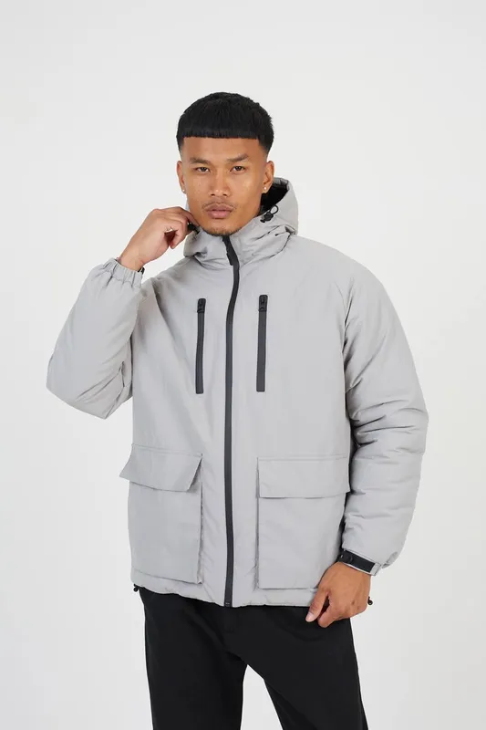 Brave Soul Padded Hooded Mens Jacket - - Size: S