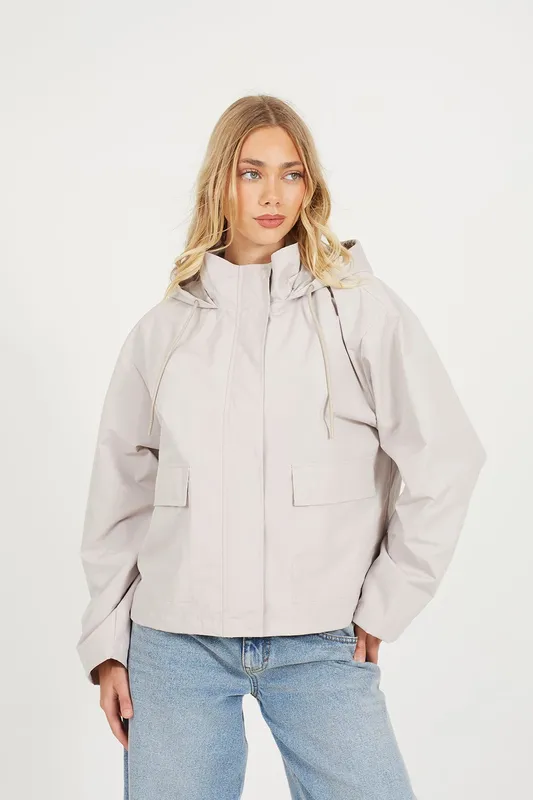Brave Soul Short Womens Coated Jacket - - Size: 14