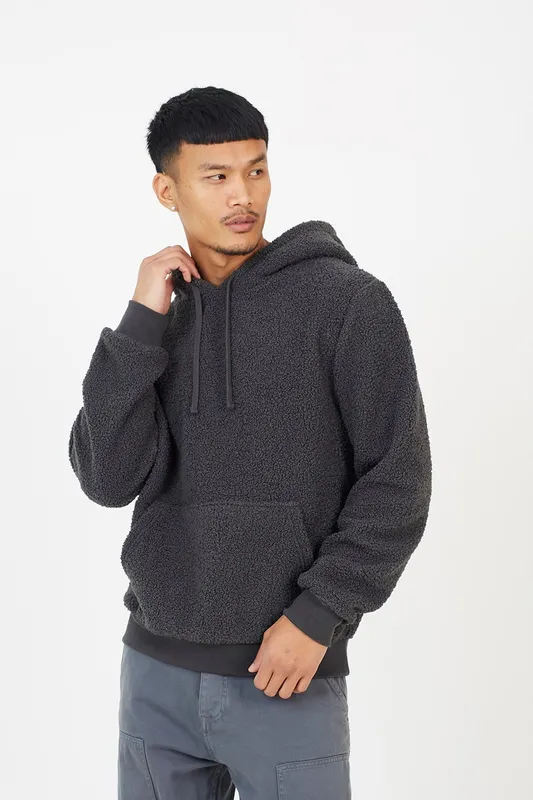 Brave Soul Teddy Fleece Mens Hoodie