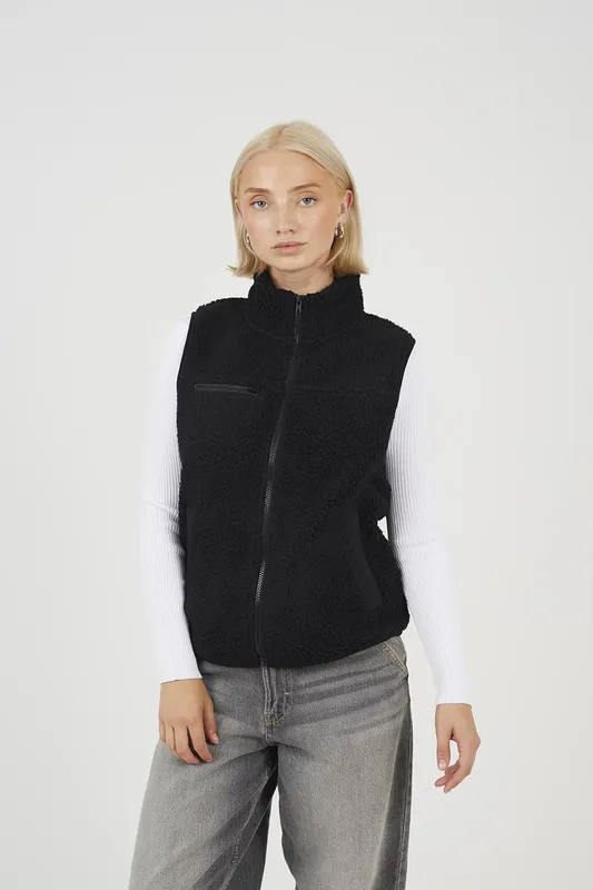 Brave Soul Zip Through Womens Fleece Gilet - - Size: XL