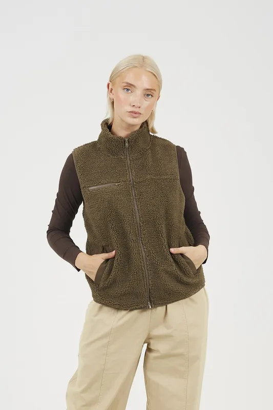 Brave Soul Zip Through Womens Fleece Gilet - - Size: XL