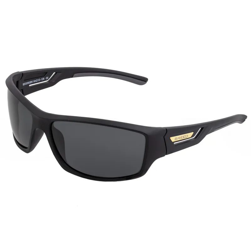 Breed Mens Aquarius Polarized Sunglasses - Black - One Size
