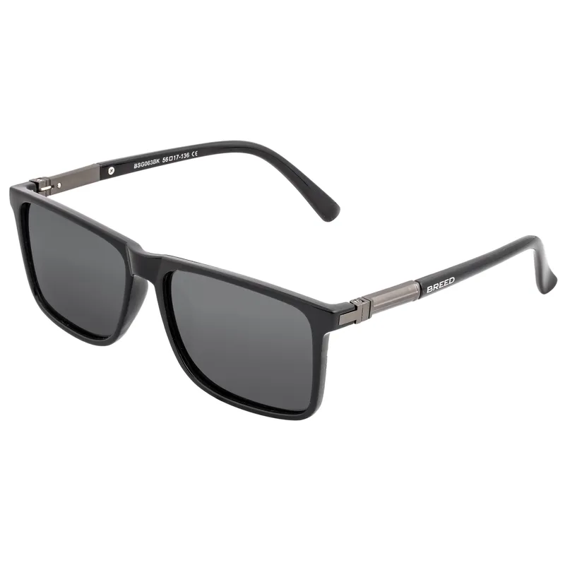 Breed Mens Caelum Polarized Sunglasses - Black - One Size