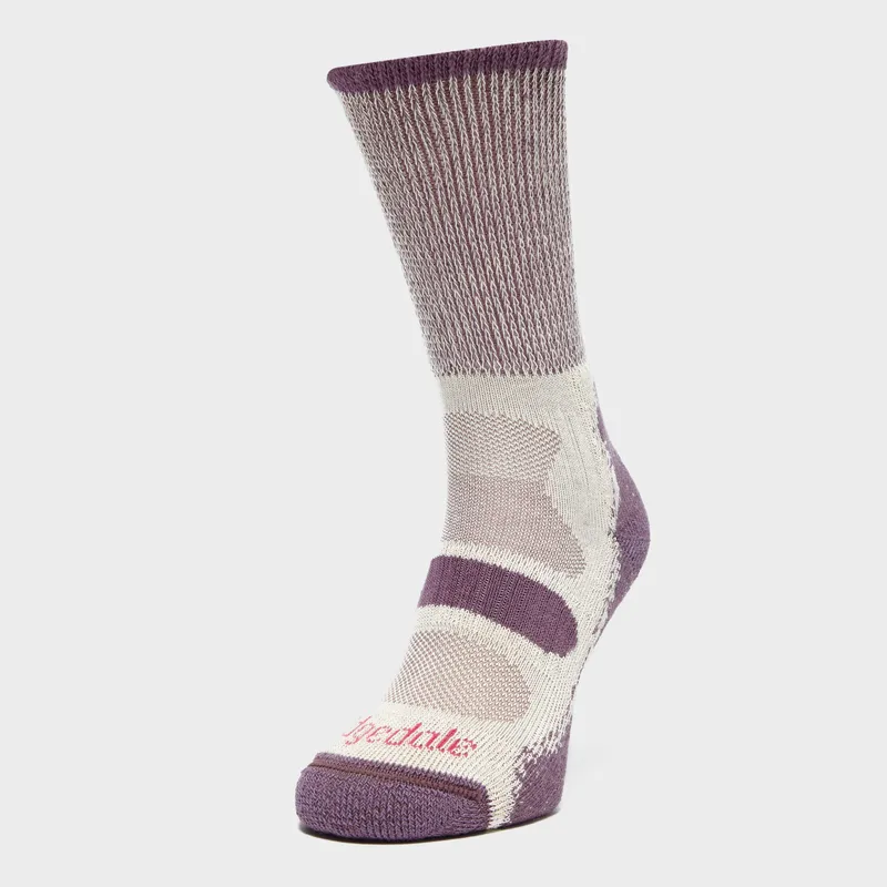 Bridgedale Women's Coolmax Light Hiker Sock, Purple